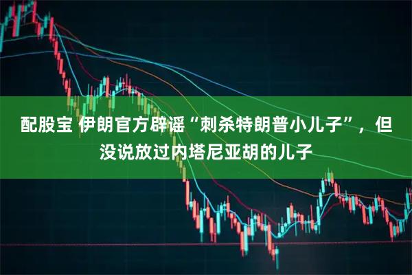 配股宝 伊朗官方辟谣“刺杀特朗普小儿子”，但没说放过内塔尼亚胡的儿子