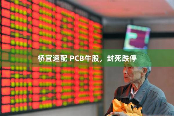 桥宜速配 PCB牛股，封死跌停