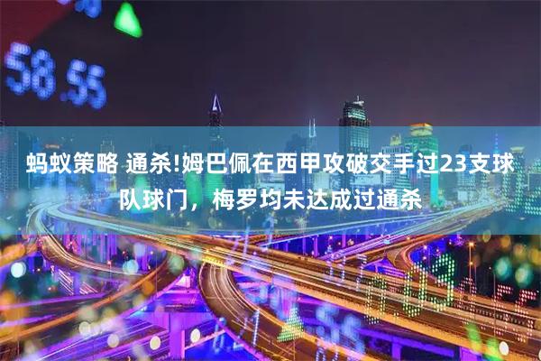 蚂蚁策略 通杀!姆巴佩在西甲攻破交手过23支球队球门，梅罗均未达成过通杀