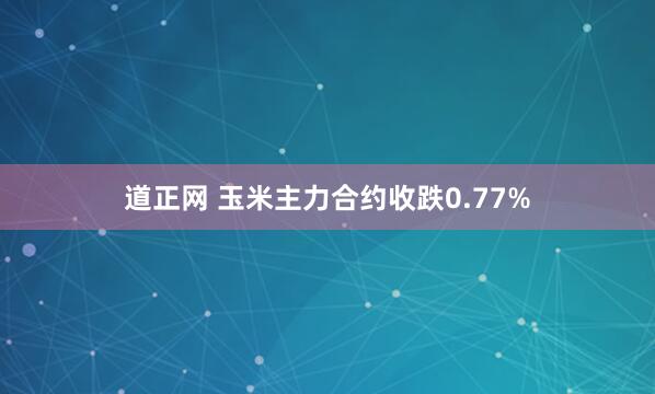 道正网 玉米主力合约收跌0.77%